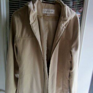 Jones New York Womens Faux Suede Hooded Coat